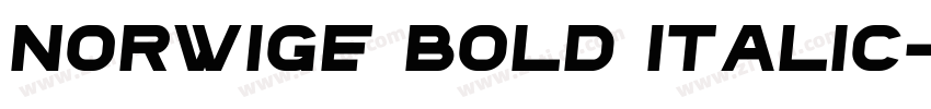 Norwige Bold Italic字体转换
